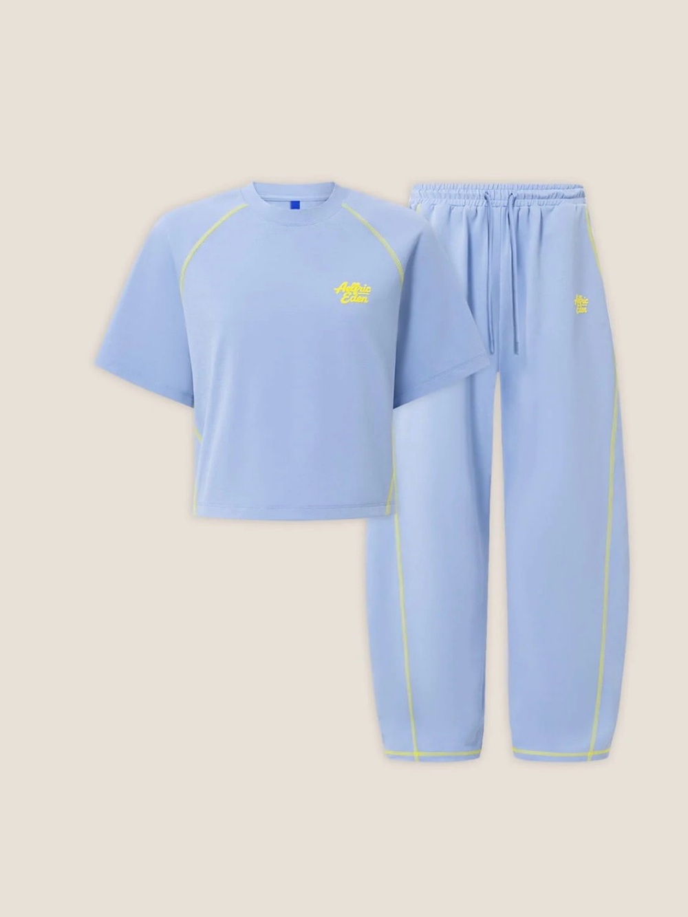 Aelfric Eden  Light Blue Wide-Leg Athletic Set/lounge set with Trim xxxl nwt $89